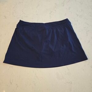Lands' End Womens Navy Blue Swim Skirt with Built-in Brief Size 14